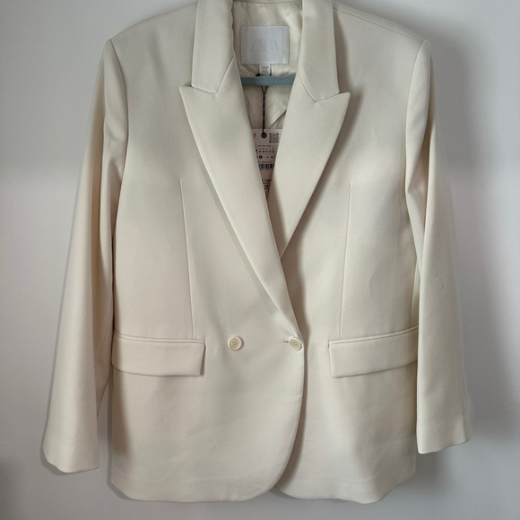 Zara ZW COLLECTION DOUBLE BREASTED JACKET size M NWT - Picture 3 of 13
